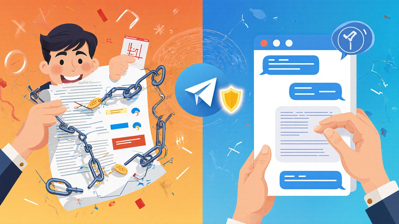 Два сценария: админ, уставший от спама, и тот же админ, спокойно наблюдающий за чистым чатом после включения фильтров.