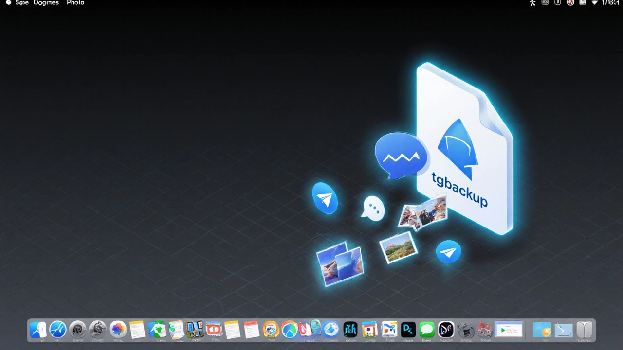 Файл .tgbackup распадается на медиафайлы, которые загружаются в приложение Telegram на Mac.