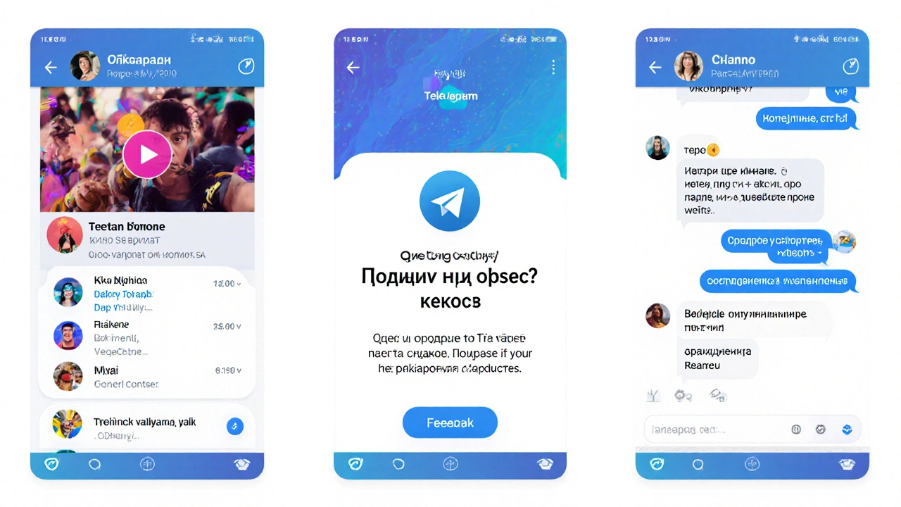 Три чата Telegram: бот с вопросом, эксклюзивный контент для покупателей и обсуждение с активными пользователями.