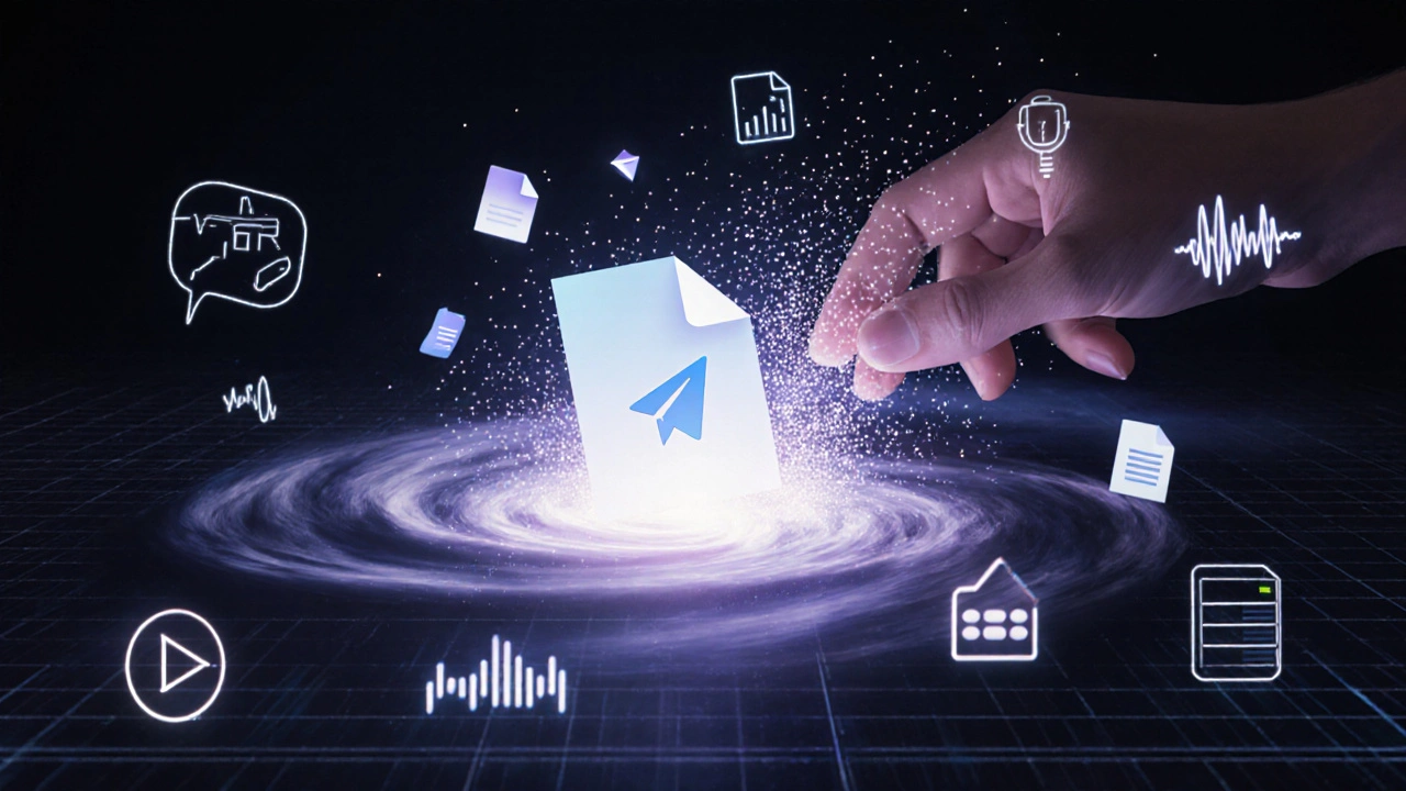 Абстрактное изображение удаляющихся медиафайлов, растворяющихся в пикселях.