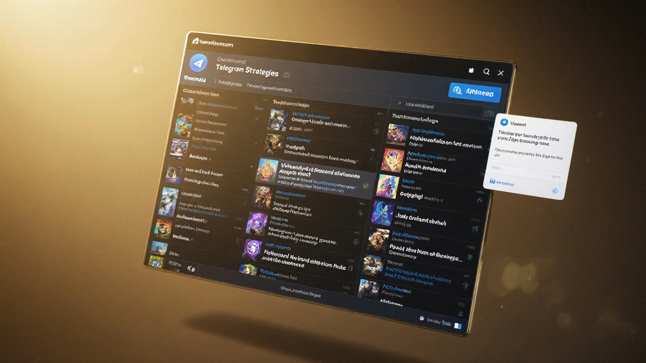 Архив стратегий и скриншотов в Telegram с автоматическими уведомлениями от ботов.