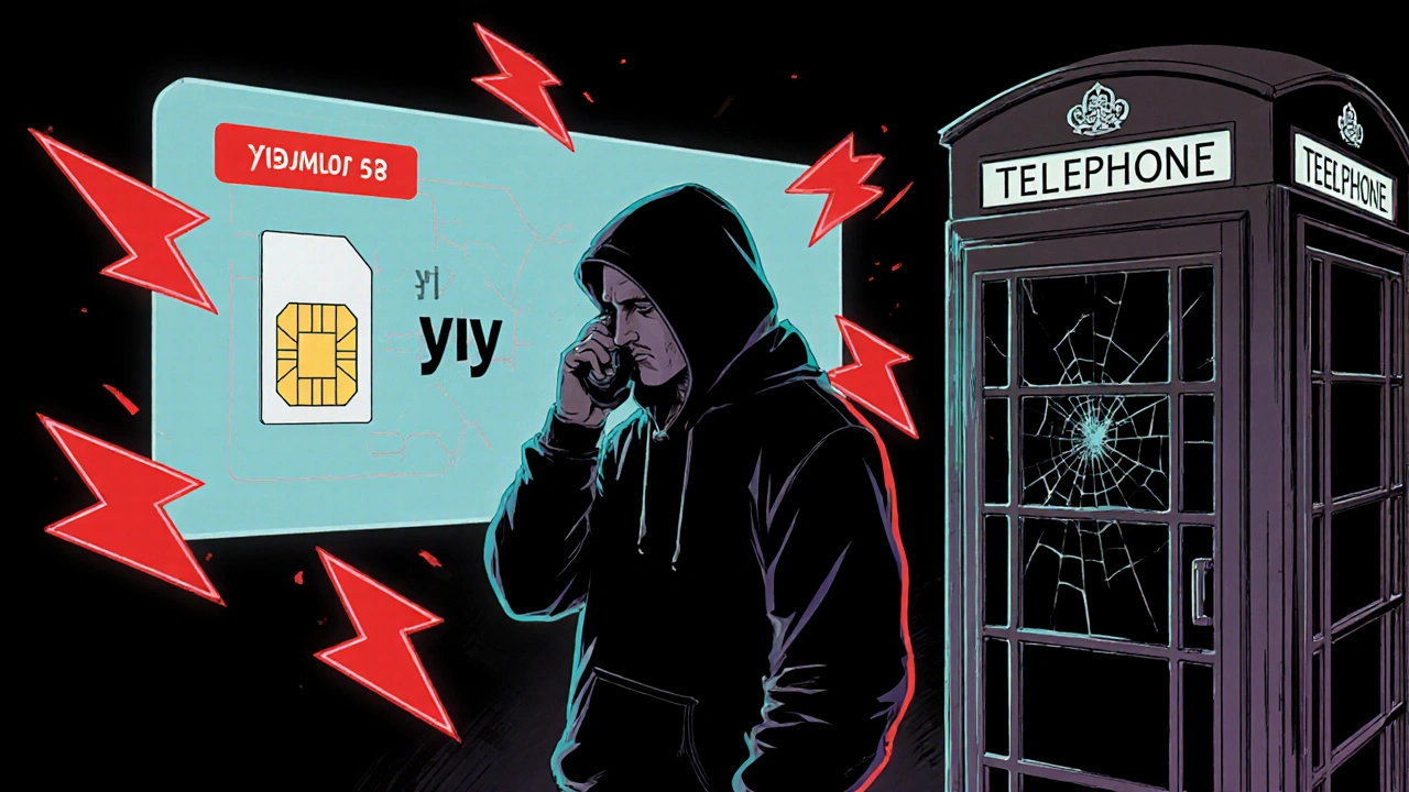 Хакер звонит в колл-центр, а в воздухе цифровой номер переходит с одной SIM-карты на другую.