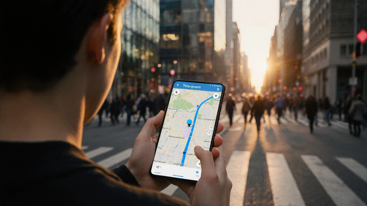 Как поделиться местоположением в реальном времени с помощью Telegram