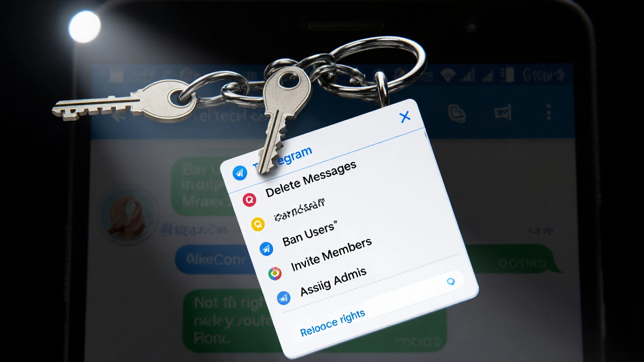 Ключи с надписями прав администратора, один из которых убирается с кольца.