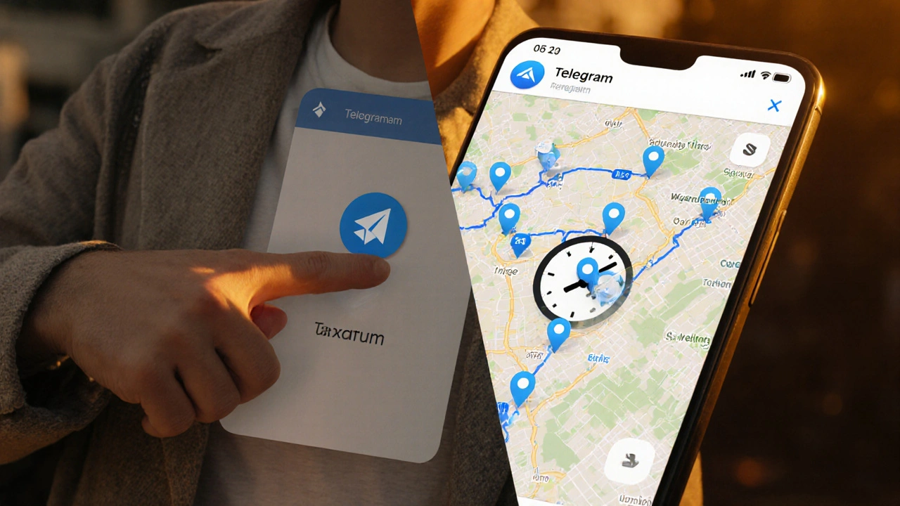 Разделённый экран: пользователь отправляет местоположение, а на карте отслеживаются маршруты доставки с таймером.