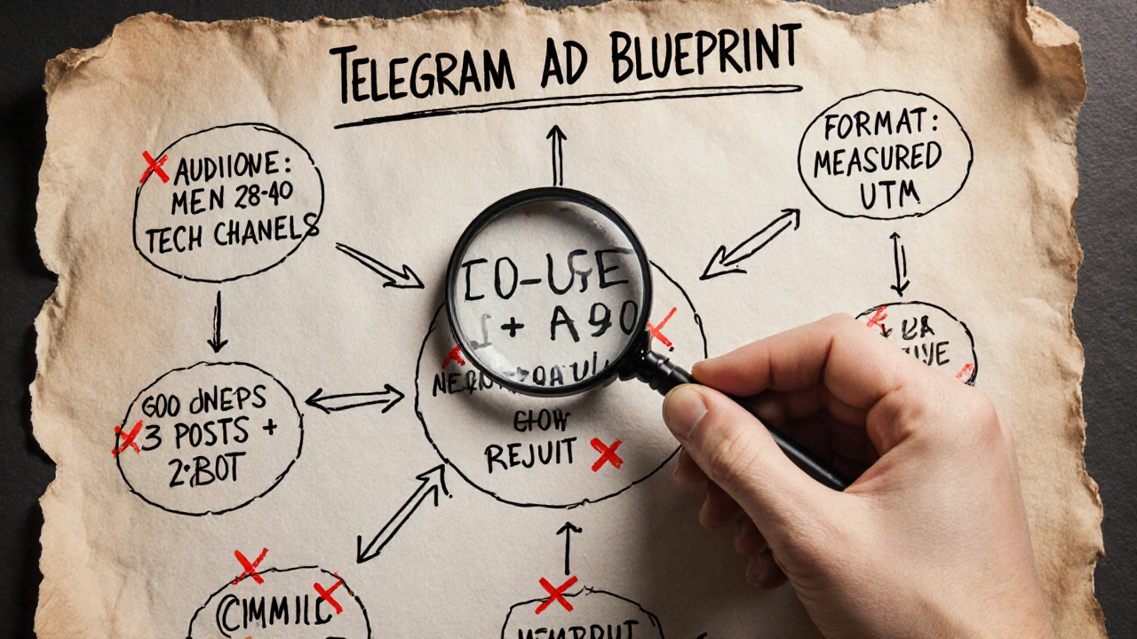 Схема успешной рекламы в Telegram: цель, аудитория, формат и измерение результата.