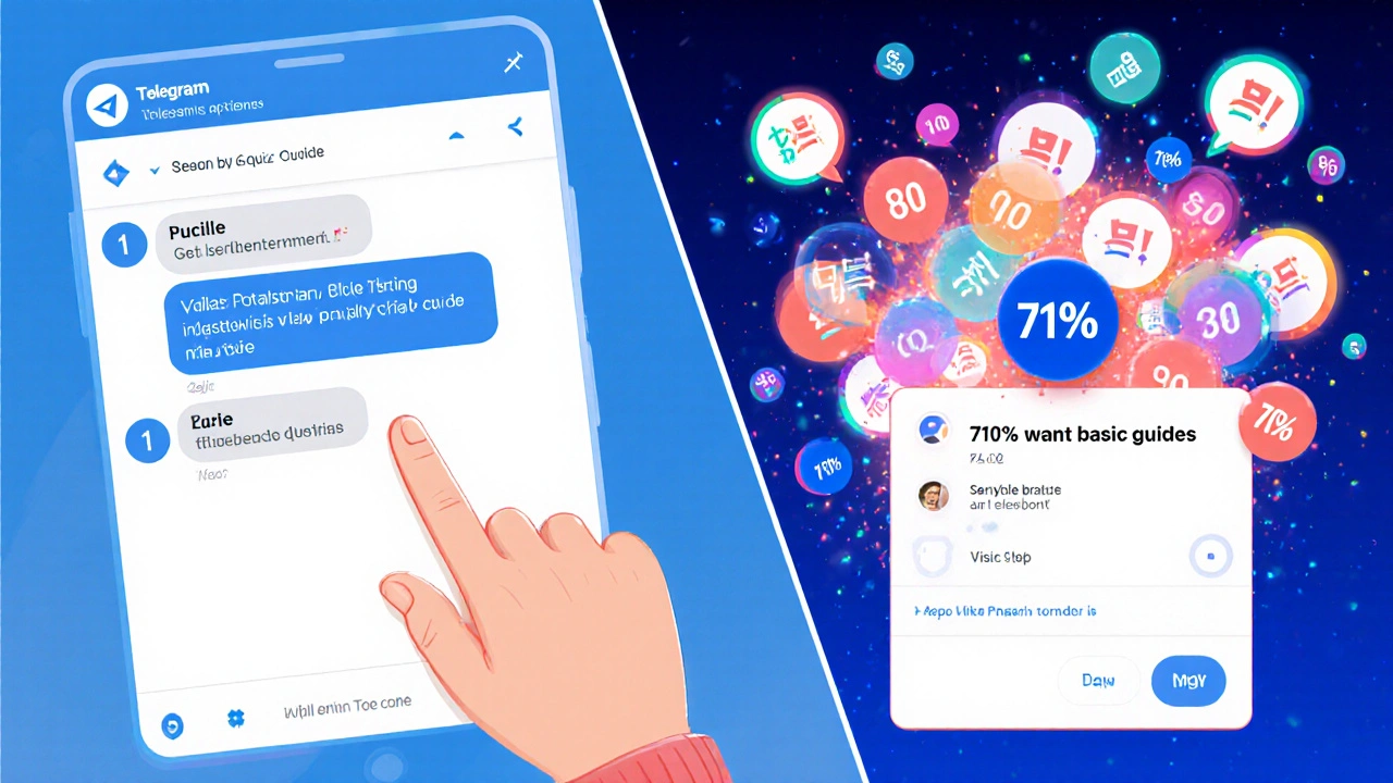 Сравнение пассивных комментариев и активного участия в опросе в Telegram.
