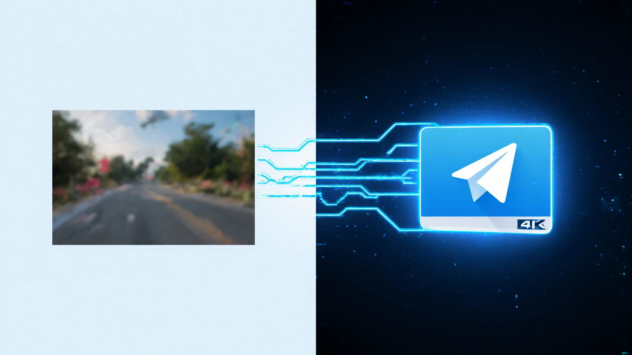Сравнение размытого и чёткого видео в Telegram: слева — сжатое, справа — оригинальное качество.