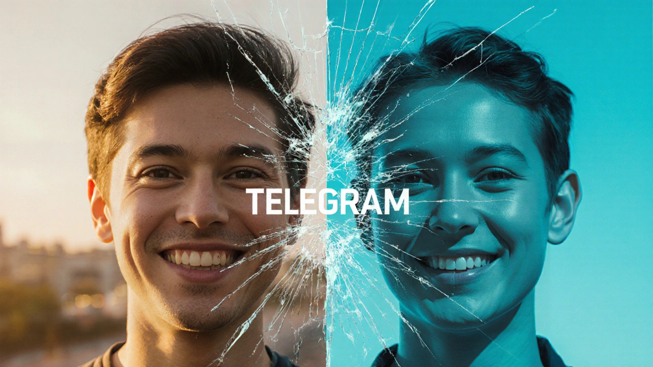 Сравнение реального человека и дипфейка: один с естественными выражениями, другой — с размытыми деталями и статичным фоном.