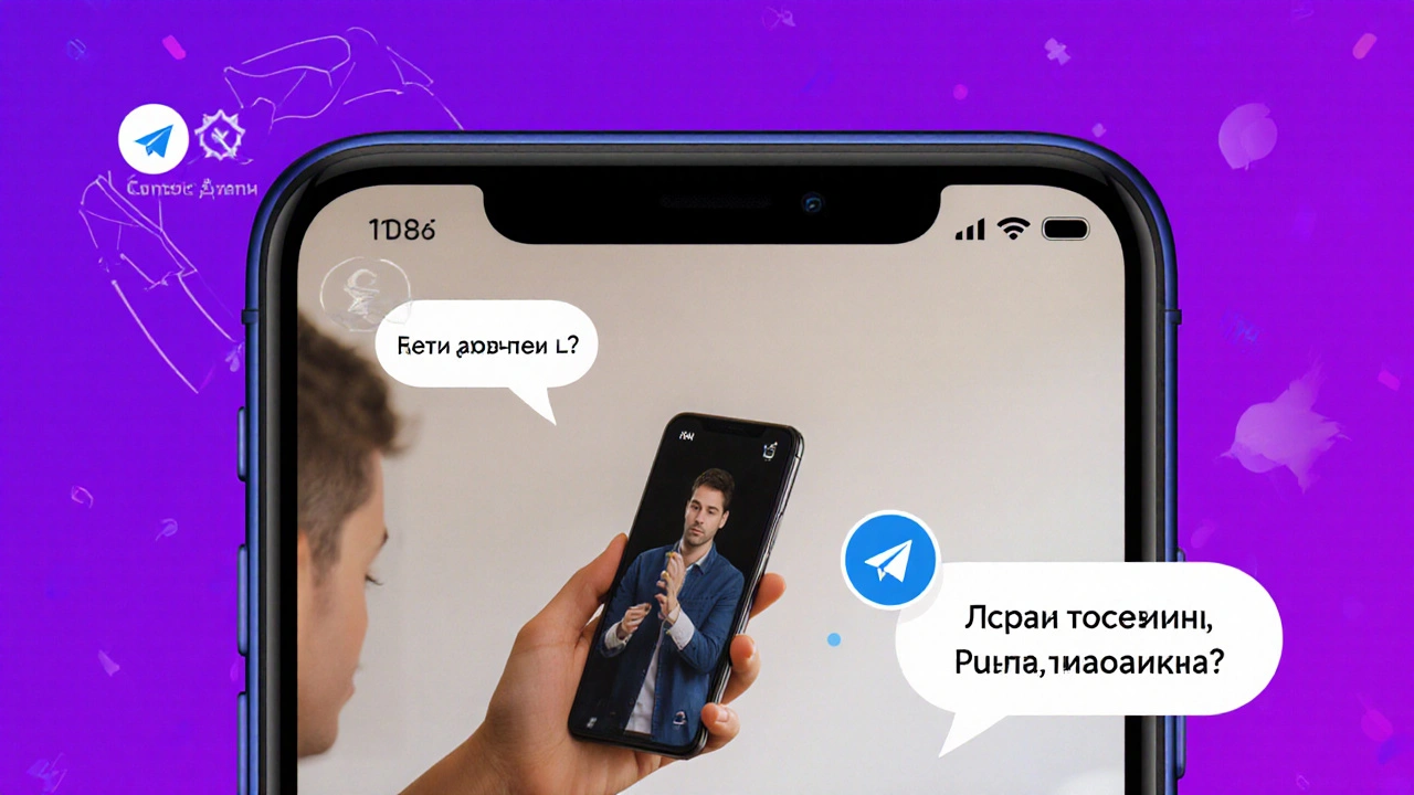 Живая трансляция в Telegram с реальными комментариями в чате, где пользователи задают вопросы о товаре.