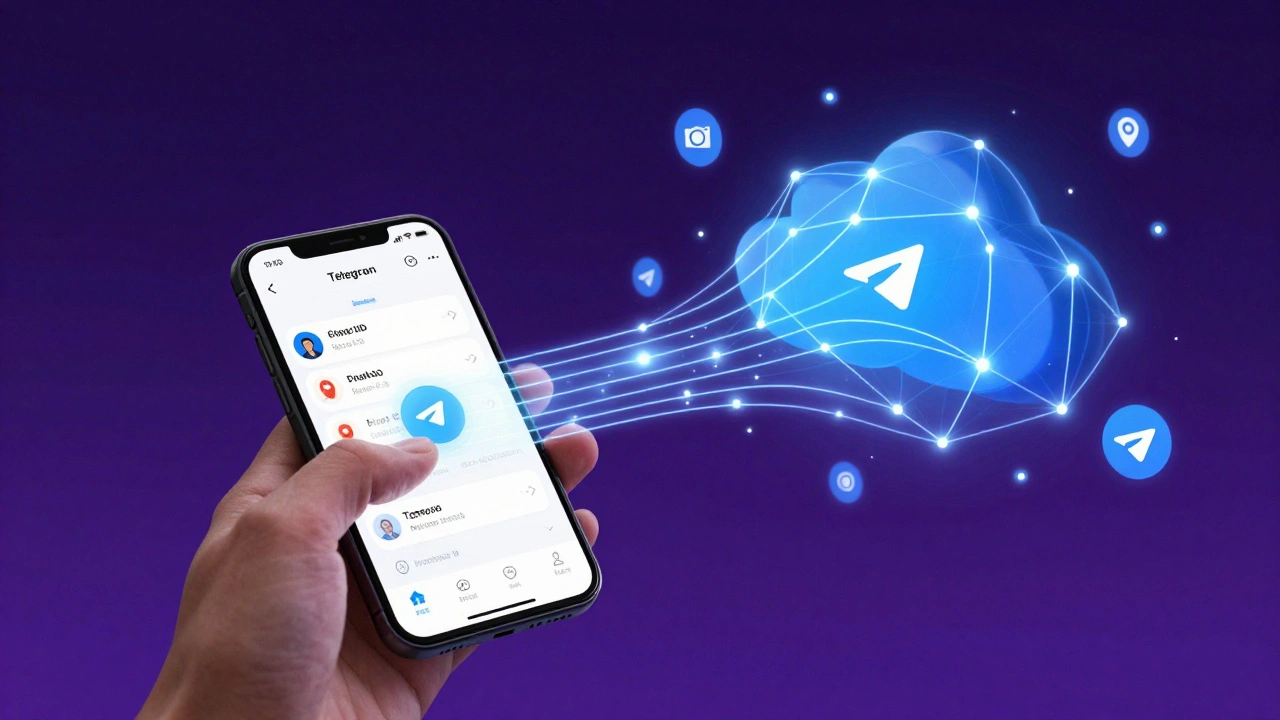 Абстрактная сеть данных, соединяющая пользователя с сервером через зашифрованные потоки в Telegram WebApp.