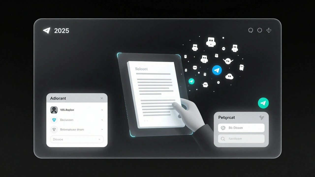 AI-помощник Telegram анализирует документ, а мини-приложение открывается в чате — символ экосистемы 2025 года.