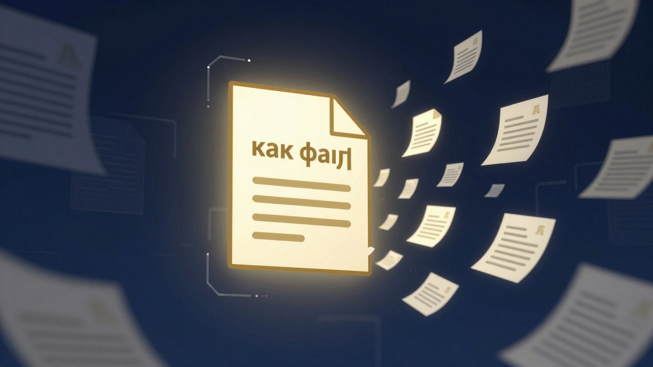 Цифровой документ проходит через ворота 'как файл', искажённые версии падают в тень.