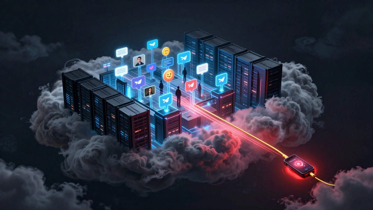 Цифровой серверный облако с доступом к данным и изолированный защищённый чат.