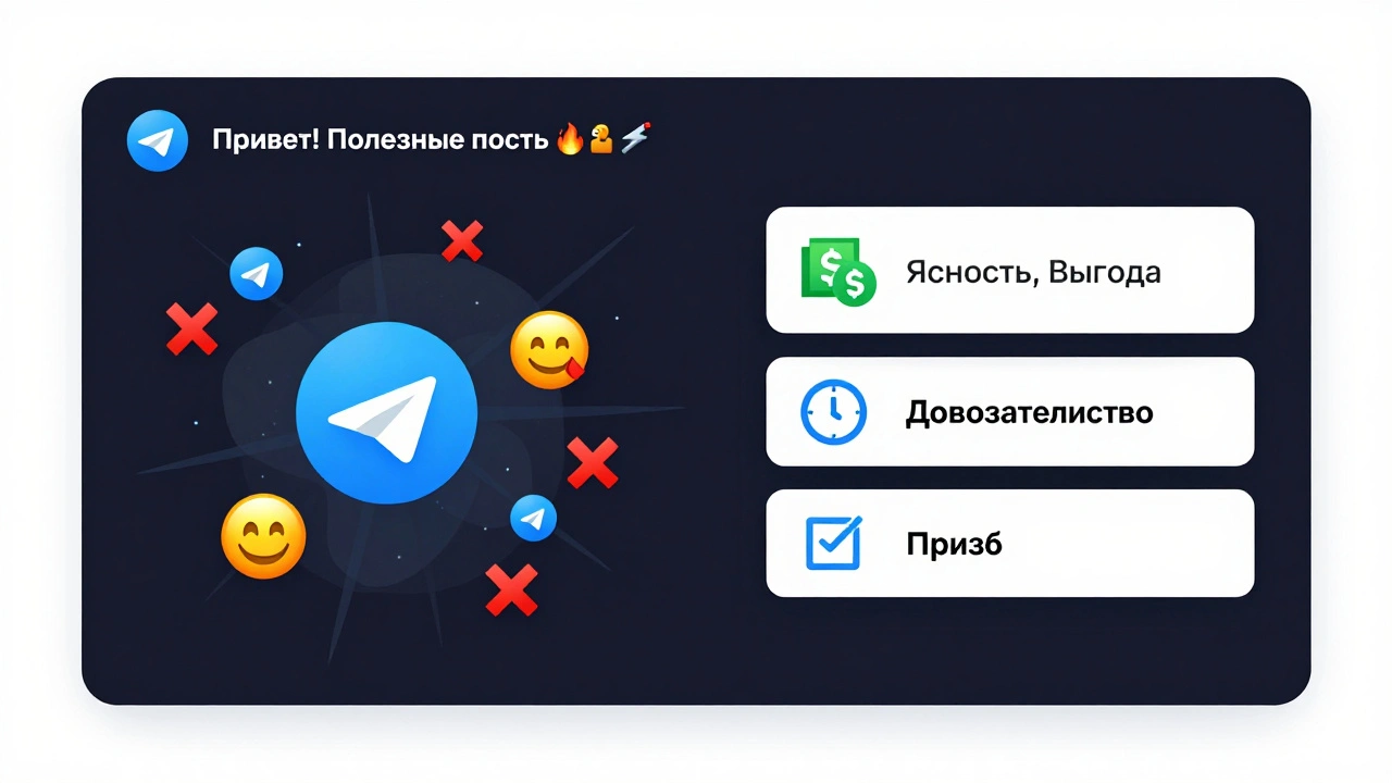 Сравнение двух шапок: одна — с эмодзи и неясным текстом, другая — с ясной выгодой и призывом.