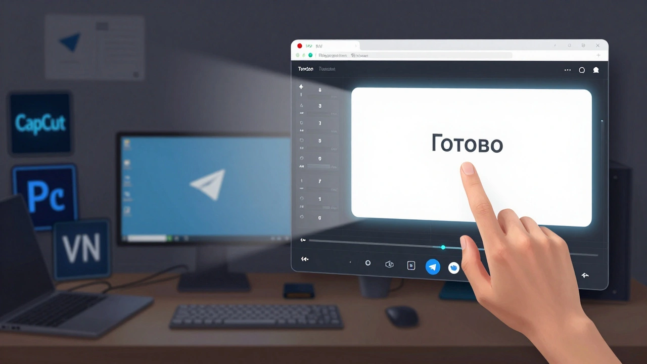 Сравнение: сложные программы слева, простой редактор Telegram справа.