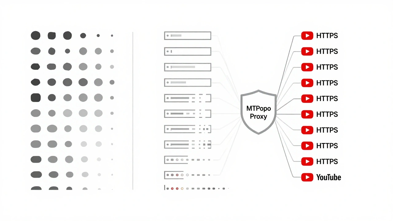 Сравнение структур пакетов: обычный, обфусцированный и HTTPS-трафик.