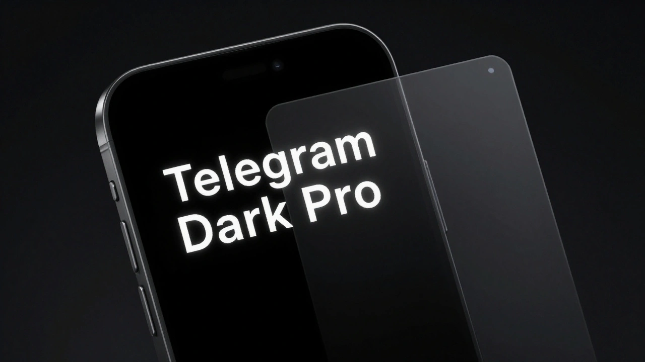 Темная тема Telegram с белым текстом, автоматически увеличивающимся в темноте для лучшей читаемости.