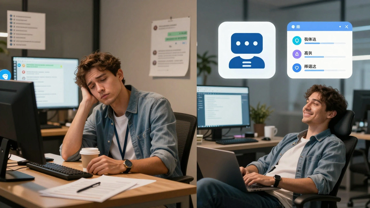 Администратор в спокойной обстановке, пока бот автоматически модерирует чат.