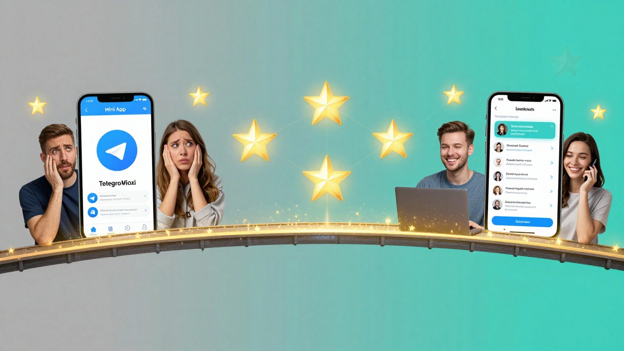 Две стороны: бесплатные функции слева, премиум — справа, соединённые мостом из звёзд, символизирующим обмен ценностью.