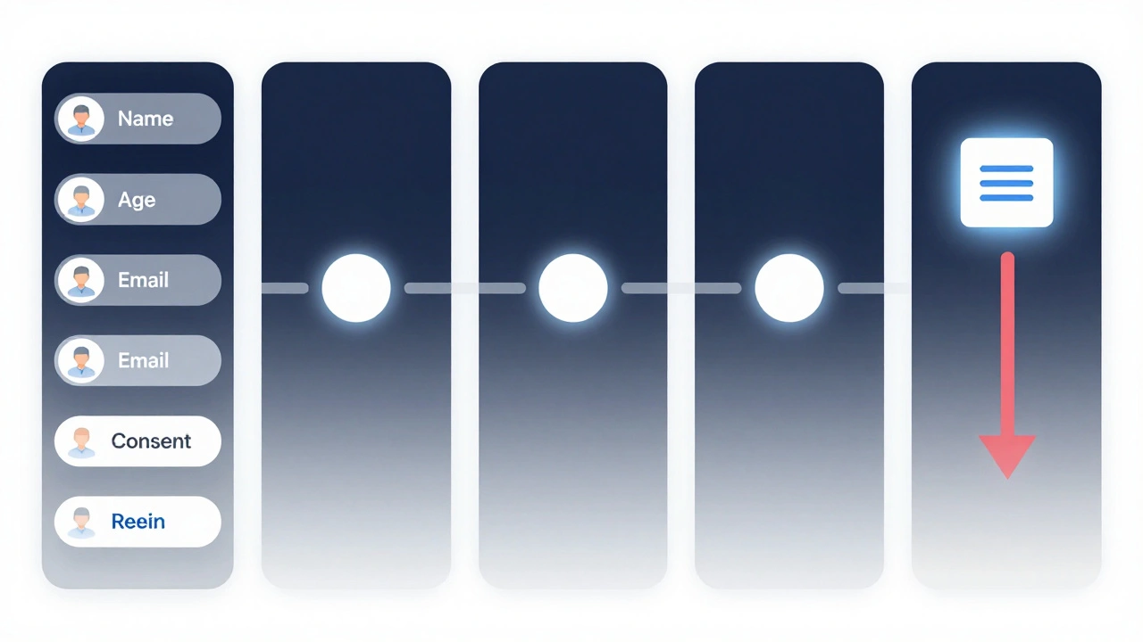 Пошаговый процесс заполнения анкеты в Telegram с индикатором прогресса