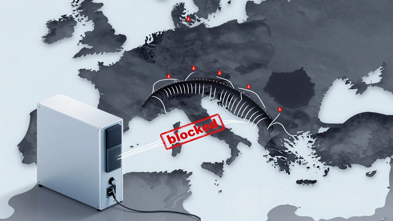 Прозрачная схема приватного прокси-туннеля, обходящего блокировку границы.