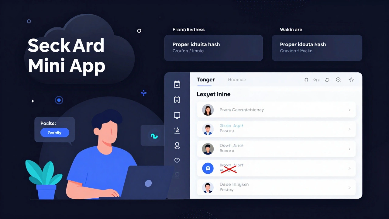 Разработчик настраивает безопасные права доступа для Mini App, храня ключи в защищённом облачном хранилище.