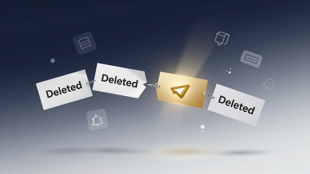 Сломанная цепочка удаленных сообщений восстанавливается через значки архива, уведомлений и резервного копирования.