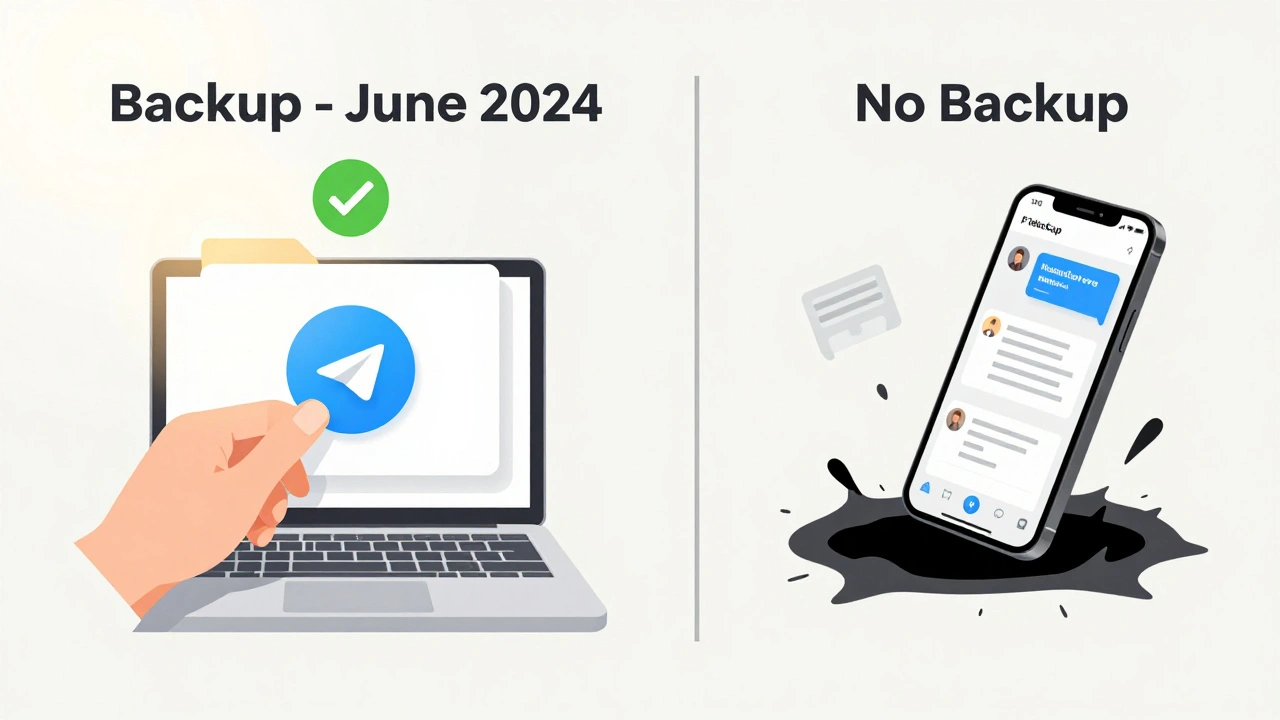 Сравнение: одна рука сохраняет файл на компьютер, другая теряет телефон в чёрной дыре без резервной копии.