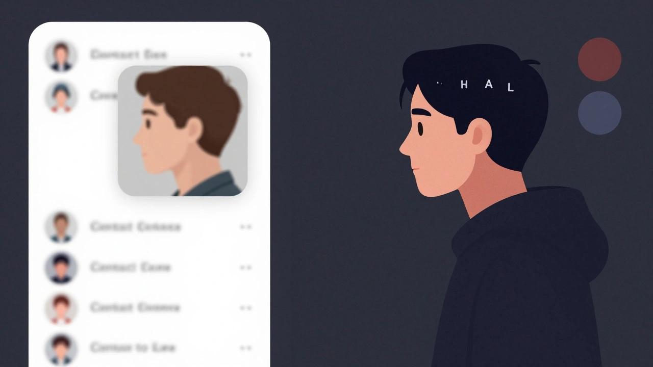 Сравнение видимости профиля: фото доступно только контактам или скрыто.