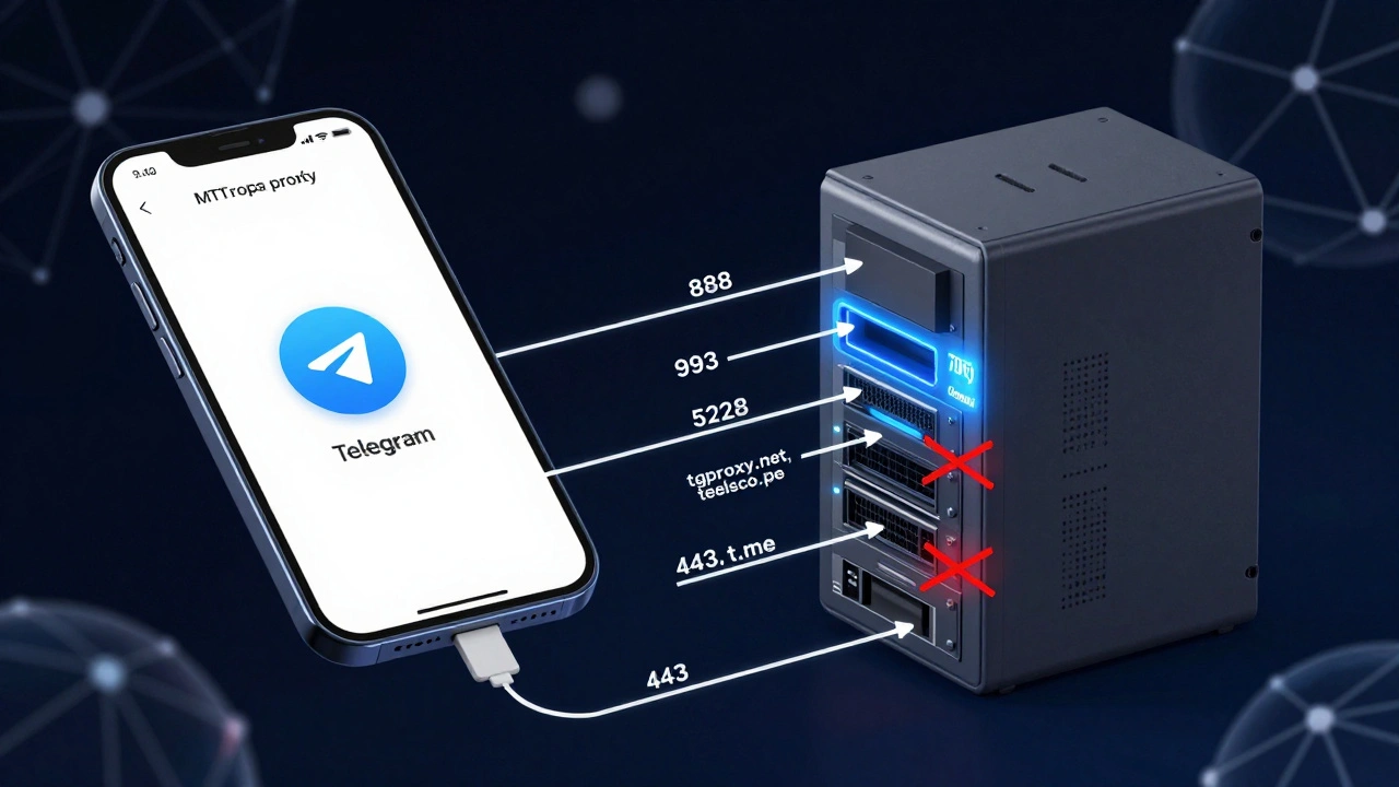 Альтернативные порты и домены для MTProto-прокси Telegram