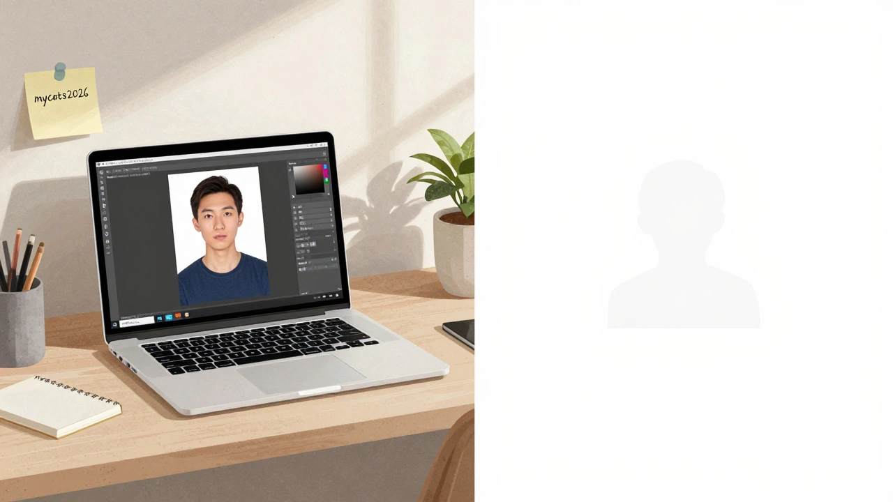 На столе редактируется фото лица — фон убирается, готовится стикер в формате PNG для Telegram.