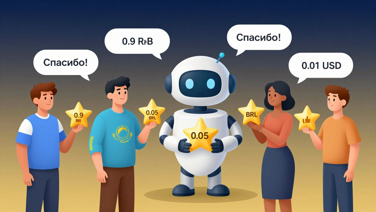 Пользователи отправляют Telegram Stars боту-помощнику из разных стран