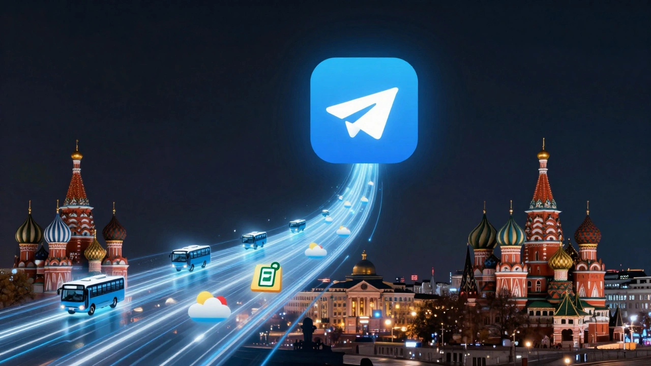 Поток информации из Telegram-канала освещает городские службы: транспорт, погода, вакцинация.