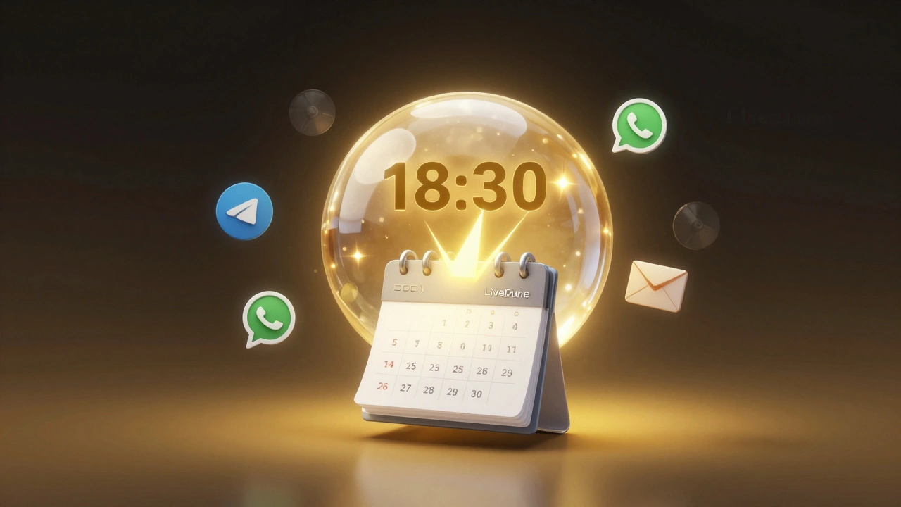 Прогноз вовлеченности: светящийся шар предсказывает оптимальное время публикации поста.