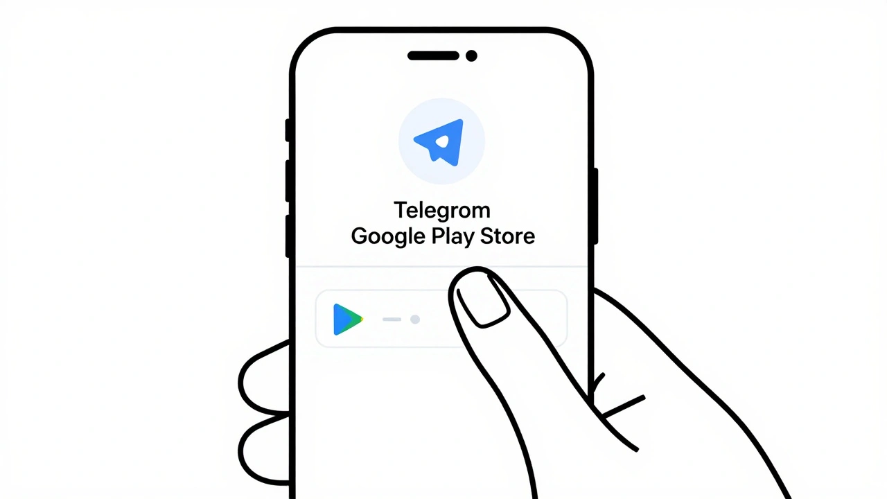 Рука меняет подписку в Google Play Маркете на Android