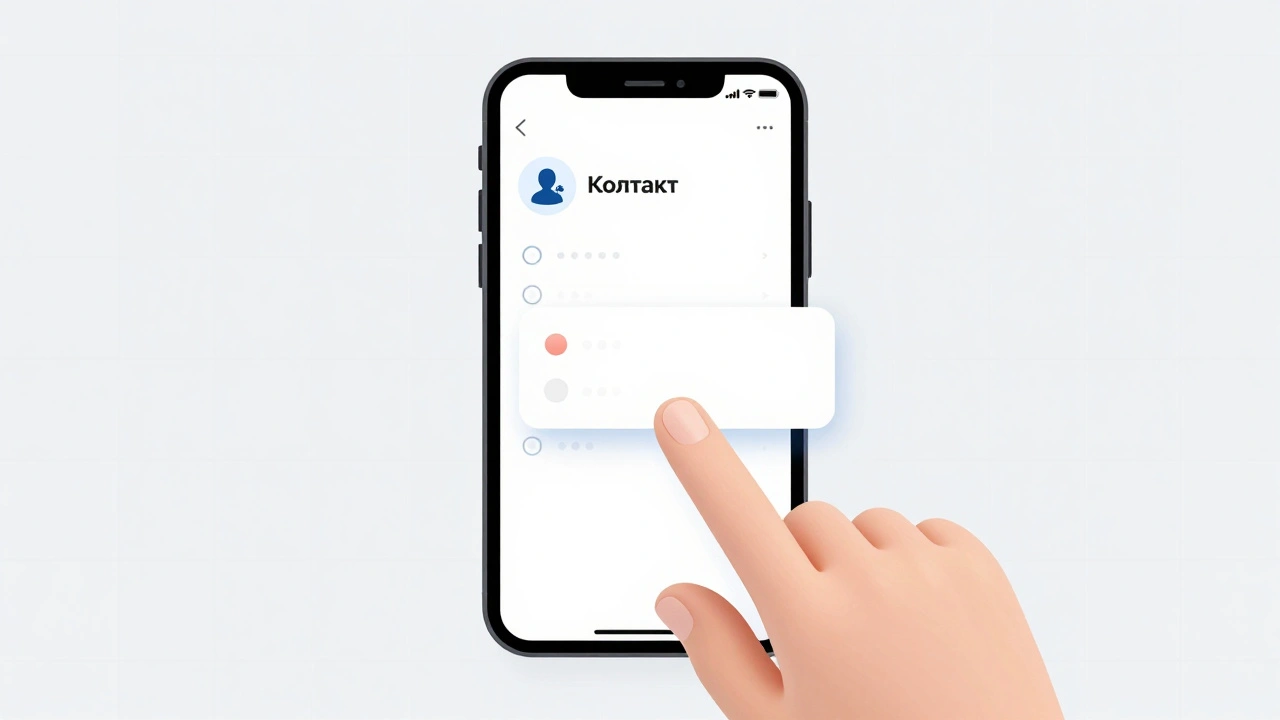 Рука отправляет контакт в Telegram нескольким получателям через интерфейс мессенджера