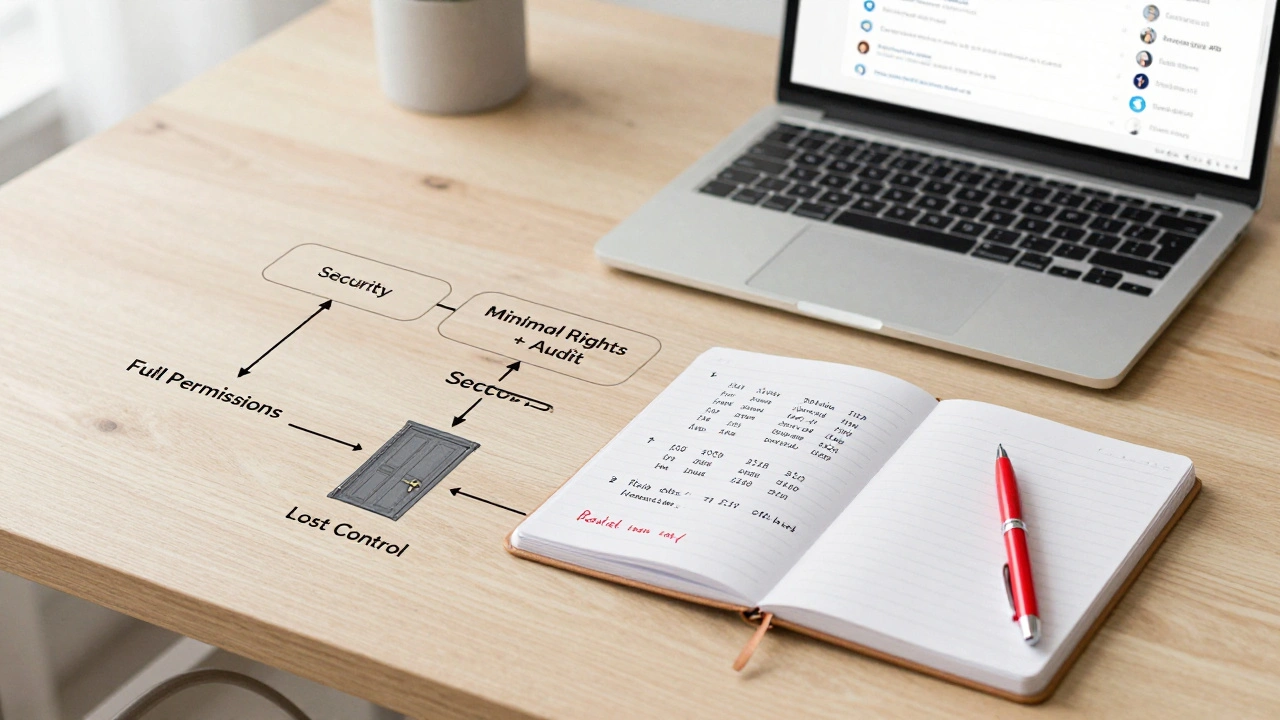 Схема безопасности Telegram: путь к полным правам ведёт к потере контроля, а к минимальным — к защите.