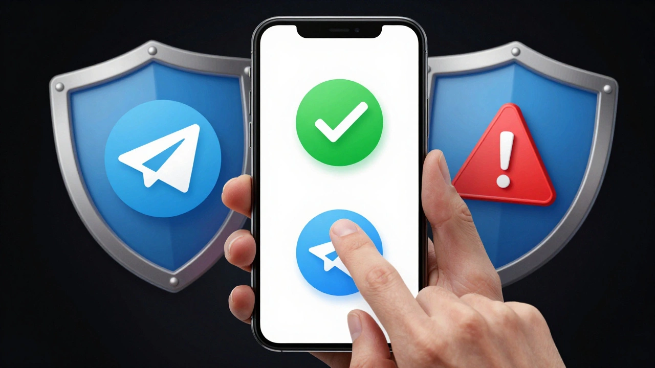 Смартфон с двумя каналами Telegram: официальный и поддельный