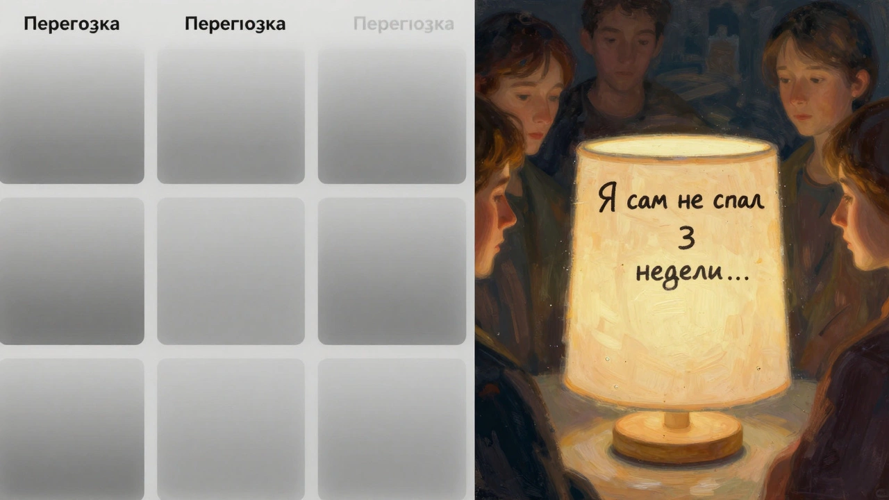 Сравнение: слева — перегруженный канал, справа — тёплый, человечный пост с личной историей, освещённый мягким светом.