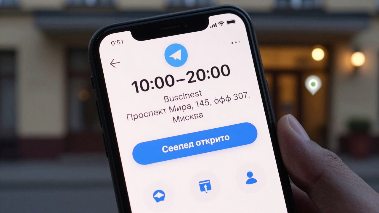Управление часами работы и адресом в Telegram Business: как настроить