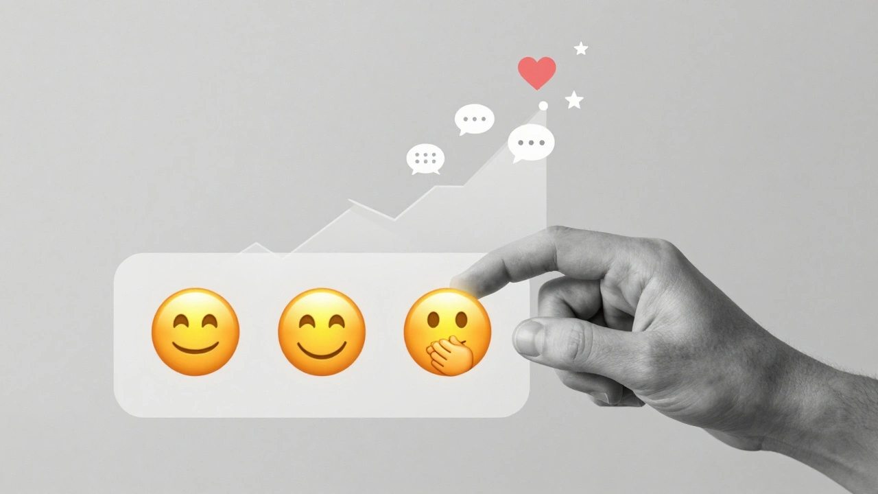 Человек выбирает кастомный эмодзи, символизирующий принадлежность к сообществу.