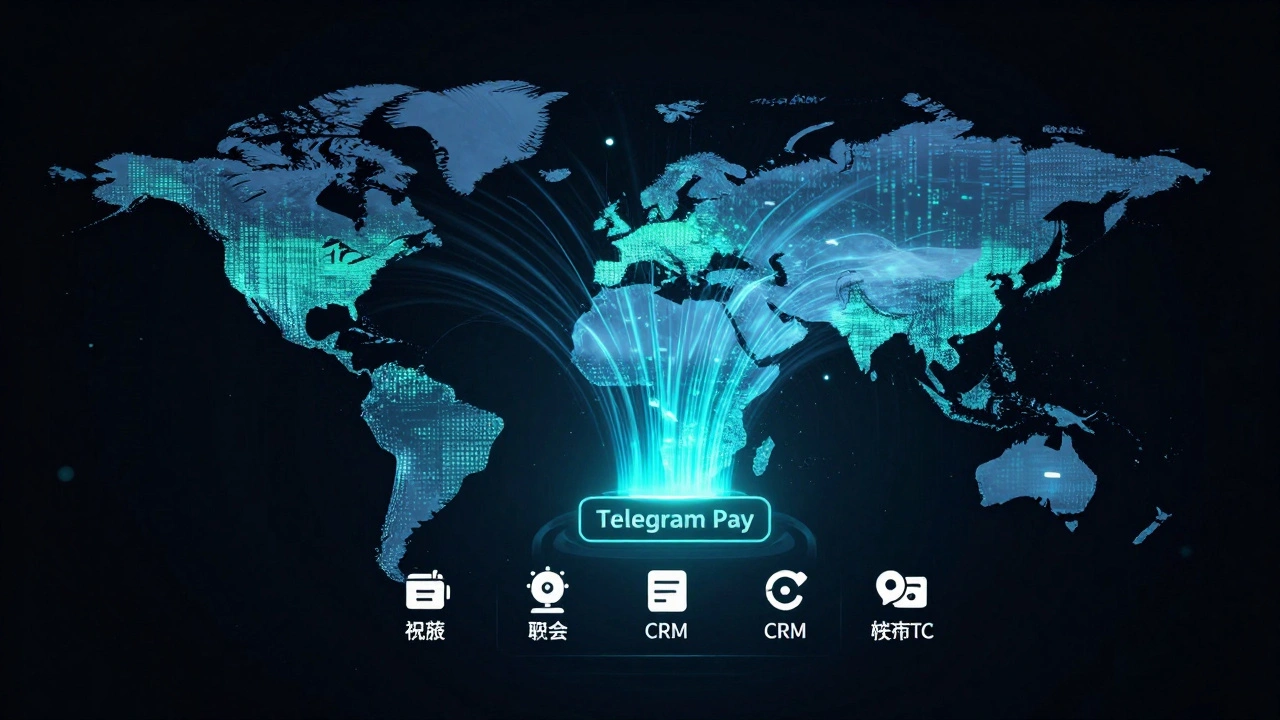 Цифровая панель аналитики Telegram Business с потоками платежей по странам.