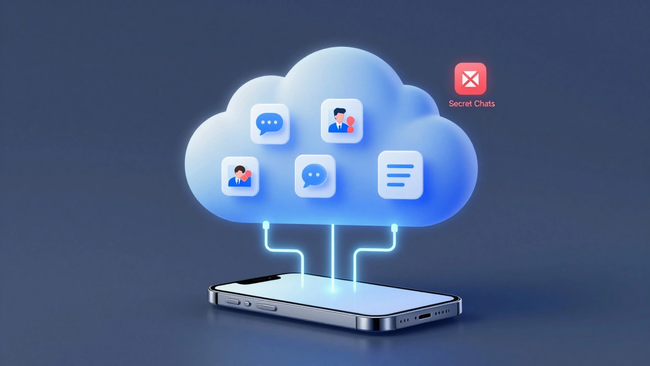 Цифровые данные Telegram хранятся в облаке iCloud, за исключением секретных чатов.