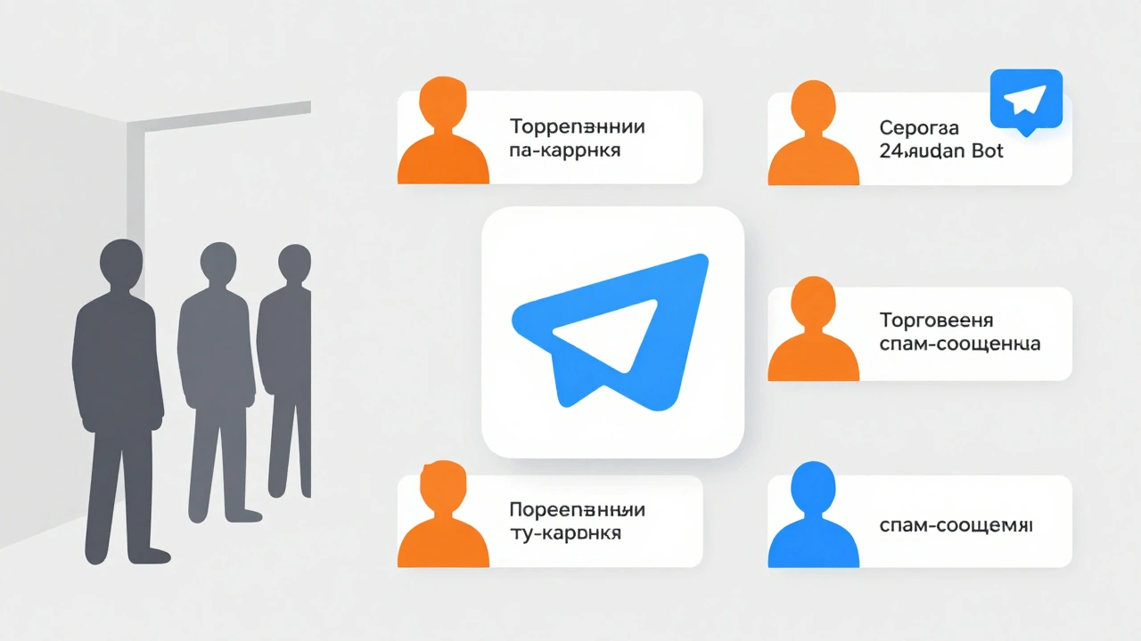 Схема группы Telegram: новые участники ждут 24 часа, пока бот удаляет спам, а проверенные могут общаться.