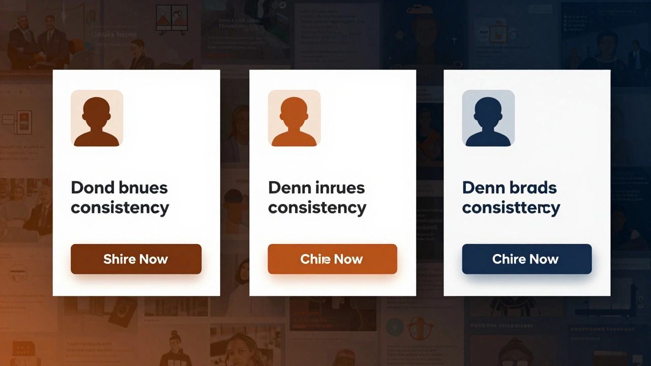 Сравнение согласованного бренда и хаотичного оформления в виде двух панелей.